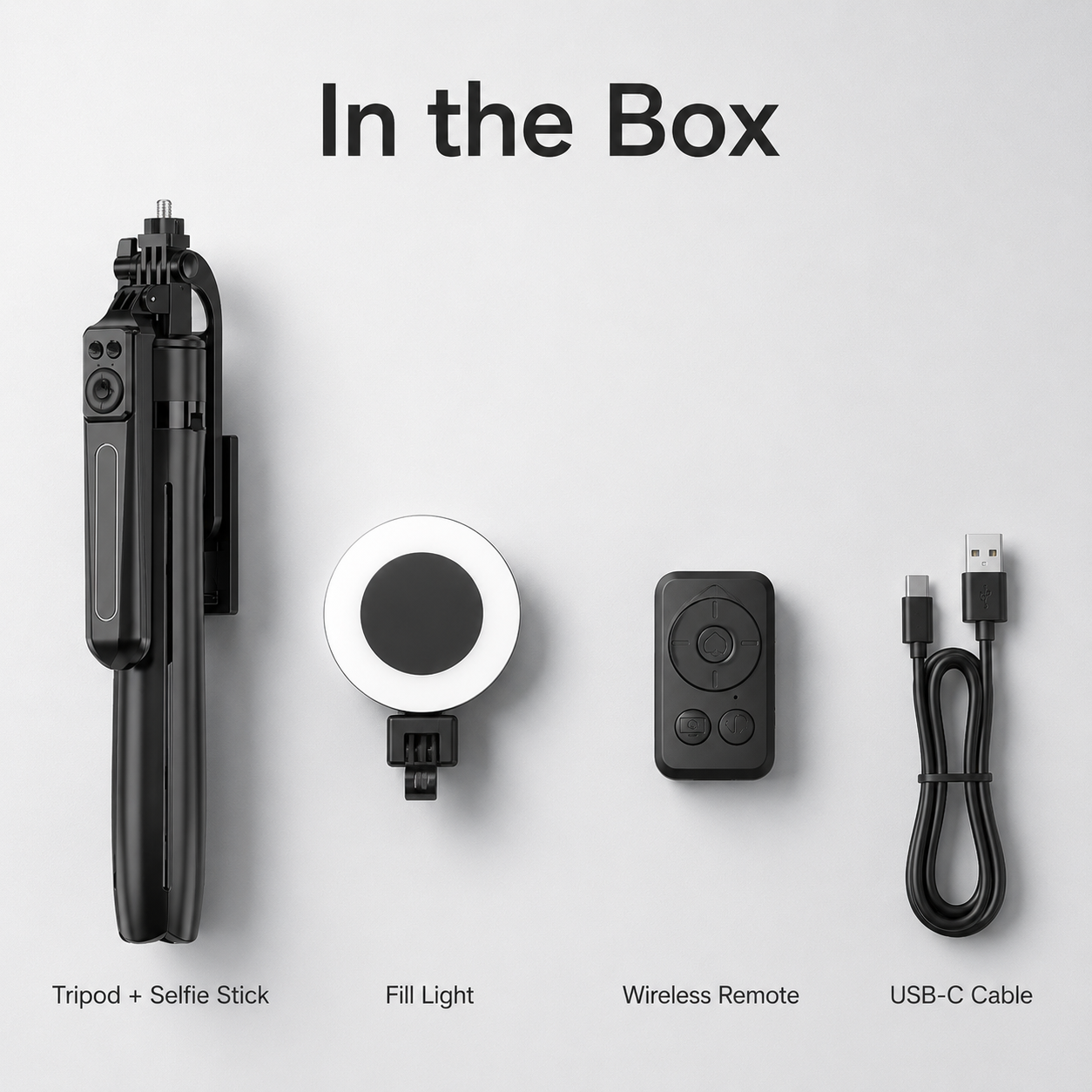 Smartphone Tripod, Selfie Stick, and Light for Perfect Shots! 📸🤳 