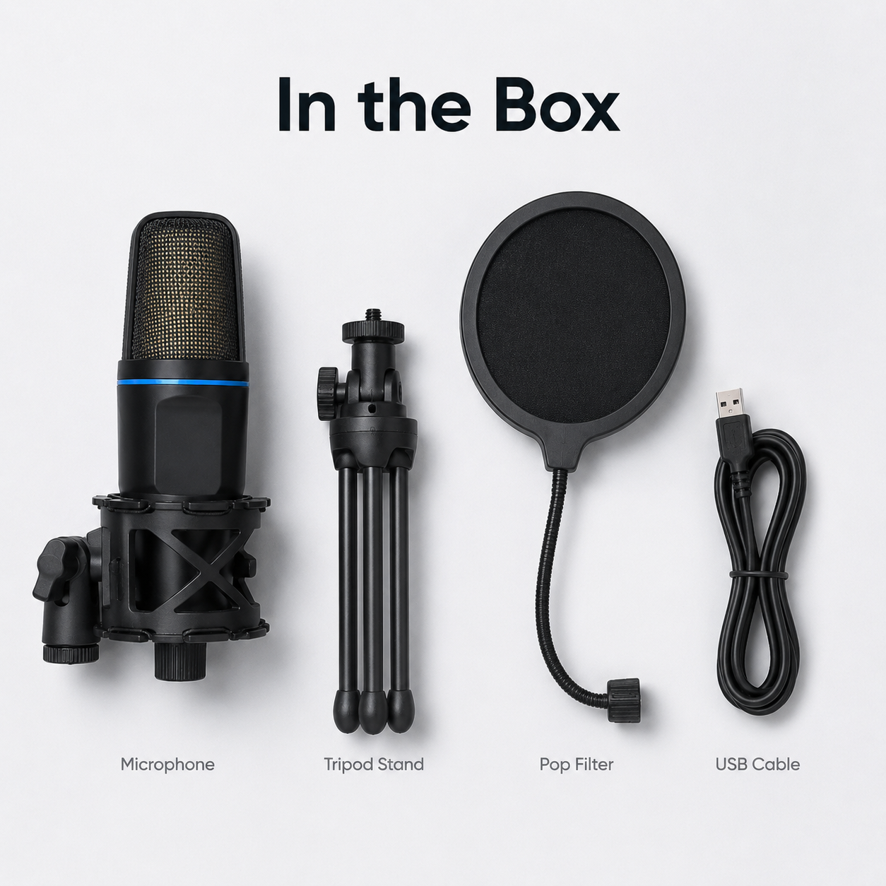 Level Up Your Sound with the USB Condenser Microphone - Perfect for YouTube, Streaming, and Podcasting! 🎤✨
