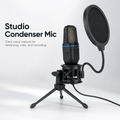 Level Up Your Sound with the USB Condenser Microphone - Perfect for YouTube, Streaming, and Podcasting! 🎤✨