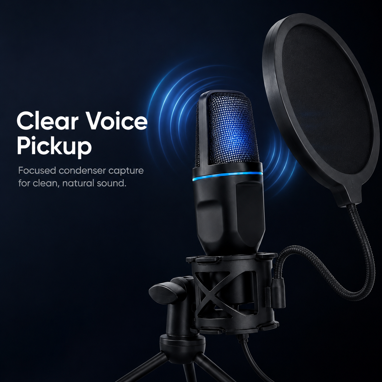 Level Up Your Sound with the USB Condenser Microphone - Perfect for YouTube, Streaming, and Podcasting! 🎤✨